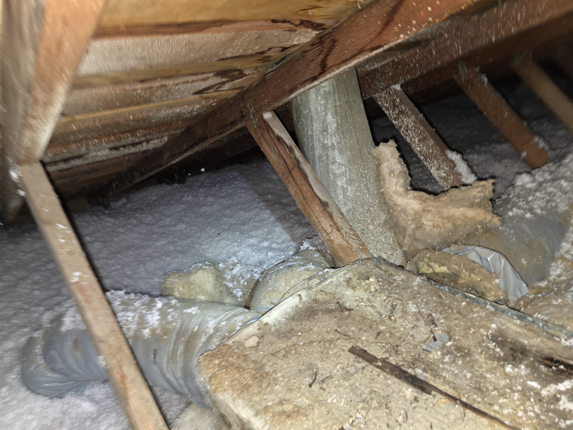 Upon arrival, I assessed a four-ton Rheem 2020 system. Initial inspection revealed air leaks in loose connections around the existing plenum, along with a special condition. Further examination in the attic space identified asbestos on the boots, necessitating careful handling. After calculating the distribution of cfm, it was determined that the ductwork was undersized by approximately 1.25 tons. To address these issues, I recommended removing the existing asbestos with a certified abatement company. Additionally, I suggested replacing the ductwork with new, appropriately sized supply ducts, ensuring the new design aligns with the system's capacity and current conditions.