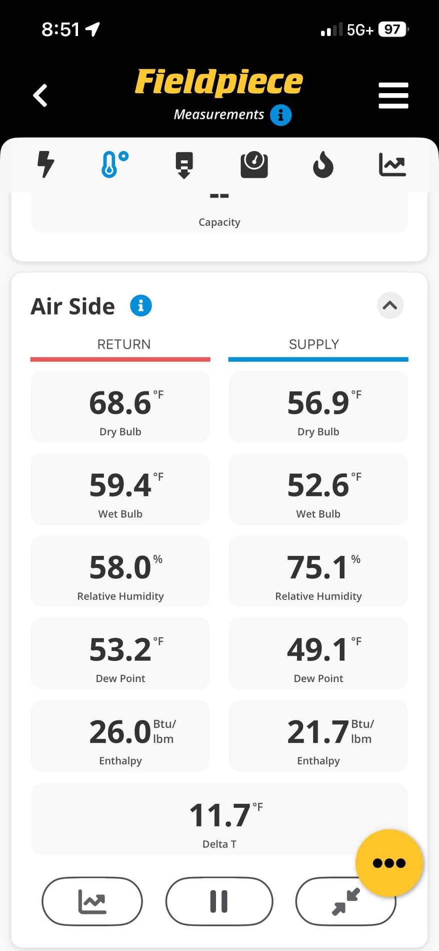 Los Angeles, CA - I conducted a maintenance and safety inspection on the 2016 Carrier heat pump. The system started up and cooled normally. The evaporator coil still had biological growth, necessitating a professional cleaning. Indoor electrical components were fine. Refrigerant pressures were 70 psig suction and 216 psig head pressure, but mild outdoor temperatures made accurate evaluation difficult. Recommend rechecking refrigerant charge on a warmer day and performing a thorough evaporator coil cleaning.