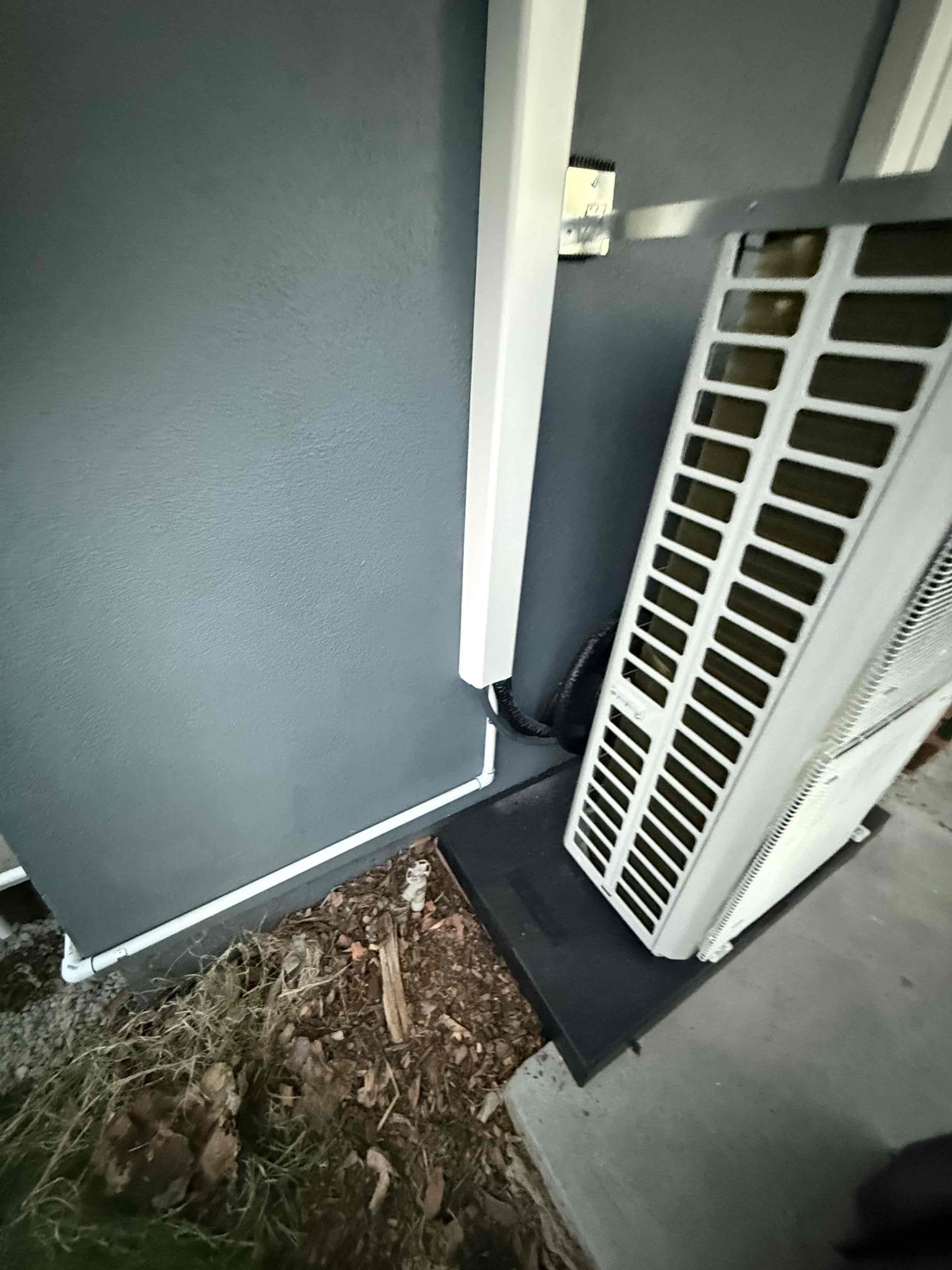 a 1.5-ton 18,000 BTU unit for the living room and a 9,000 BTU unit for four bedrooms. Electrical components included a service disconnect box, whip, line, and breaker. Line-sets and covers were installed, and a condenser pad and condensation pump were added. Existing condensation lines were blown out. The job included labor and materials, covered by the Innovair Standard Warranty with a 1-year labor warranty.