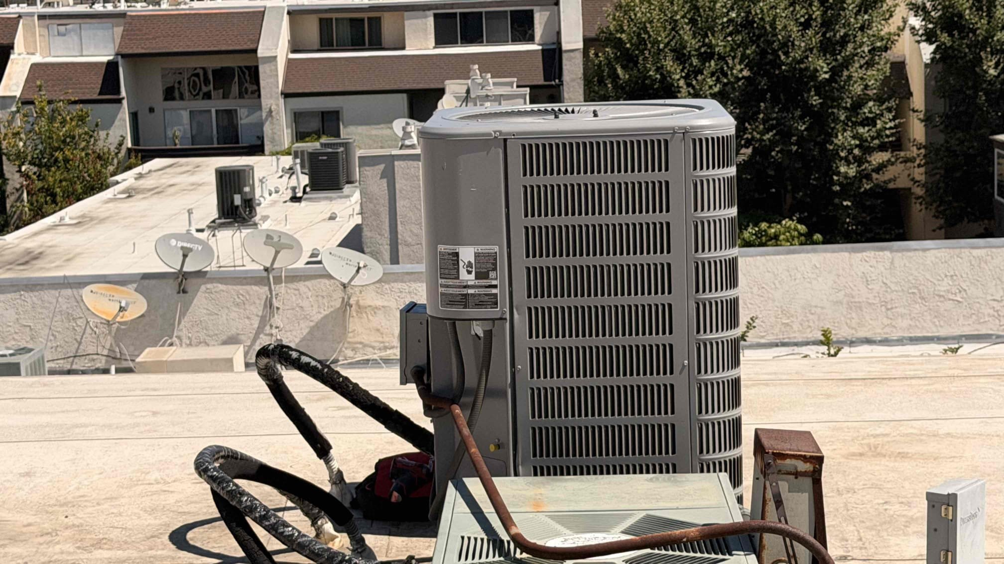 Upon arrival, I conducted a thorough inspection of the air conditioning system to diagnose the issue. I identified a significant leak in the line set near the suction valve, which was causing a loss of refrigerant. This leak was traced back to a compromised connection, leading to inefficient cooling performance. Additionally, I discovered that the compressor had sustained damage, likely due to the prolonged exposure to low refrigerant levels. I repaired the leak by replacing the damaged section of the line set and ensuring a secure connection. The faulty compressor was also replaced with a new unit to restore optimal functionality. The system was recharged with the appropriate amount of refrigerant, and performance tests confirmed the successful resolution of the issue.