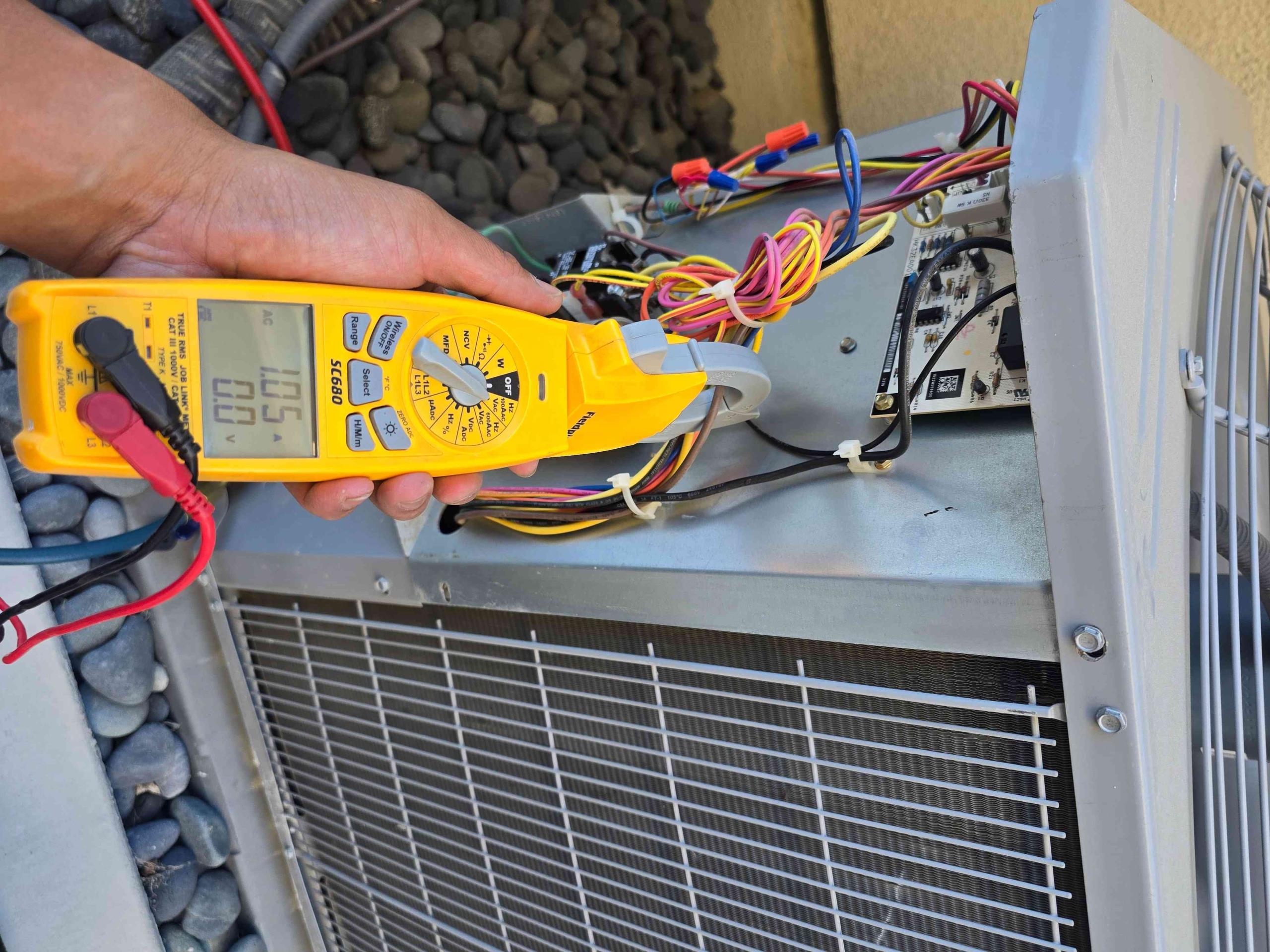 Los Angeles, CA - I thoroughly inspected the HVAC system, checking temperatures, refrigerant pressures, and amp draws. The system is zoned, and I examined the attic for dampers, discovering they are installed inside the soffit, making them inaccessible from the attic. I found no airflow to the master bedroom despite the thermostat being set to on. The system is only four years old. I discussed the issue with the homeowner, who will contact the installing company to address the damper problem. I also highly recommend replacing all filters. Los Angeles, CA - I thoroughly inspected the HVAC system, checking temperatures, refrigerant pressures, and amp draws. The system is zoned, and I examined the attic for dampers, discovering they are installed inside the soffit, making them inaccessible from the attic. I found no airflow to the master bedroom despite the thermostat being set to on. The system is only four years old. I discussed the issue with the homeowner, who will contact the installing company to address the damper problem. I also highly recommend replacing all filters.