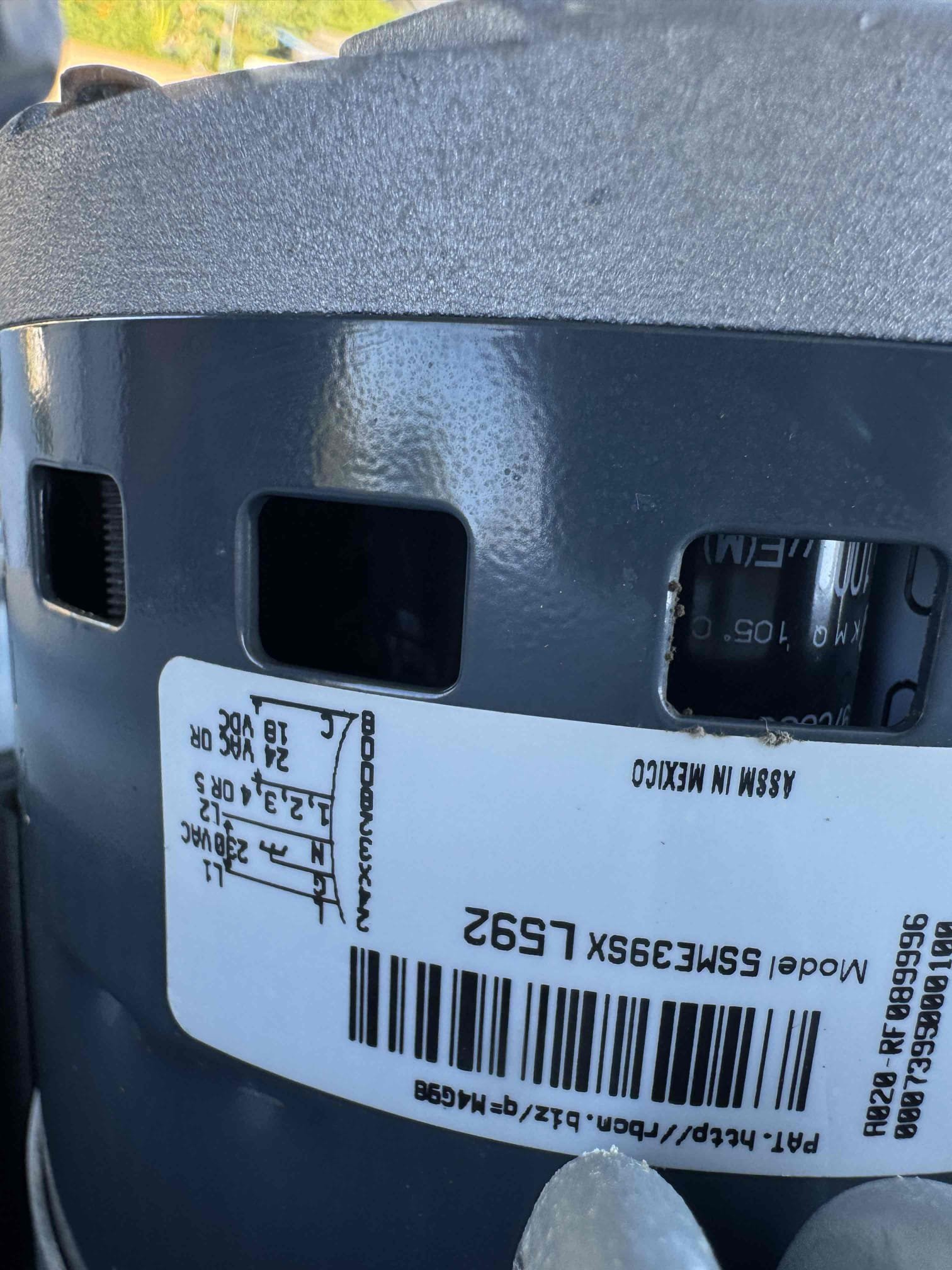 I completed the approved factory ECM blower motor replacement. The old blower motor/module was removed and replaced with a new factory unit, preserving the original wiring and cooling-speed configuration. I verified 240V line power and the correct 24V low-cooling speed signal to the motor. The new blower produced stronger, consistent airflow without the previous slow operation or rattling. After a 15-minute cooling test, temperatures measured 81.2°F return and 59.5°F supply, achieving a stable 21.7°F temperature split. Cooling and dehumidification were confirmed, and the system was returned to thermostat control. The mechanical repair is complete, and the system is ready for further improvements.