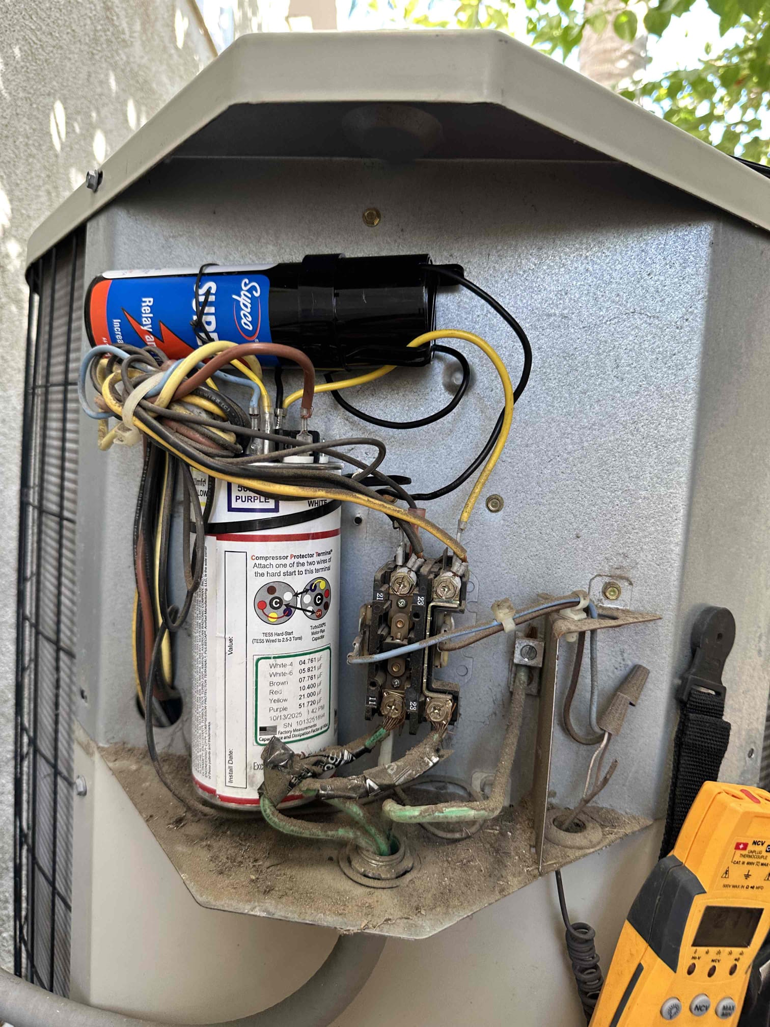 I successfully replaced the old start capacitor with a new 200 microfarad turbo capacitor. This involved carefully removing the old component and ensuring the new one was securely installed. The new capacitor improved the motor's efficiency and performance, ensuring the appliance operates smoothly. The job was completed with attention to detail and adherence to safety standards.