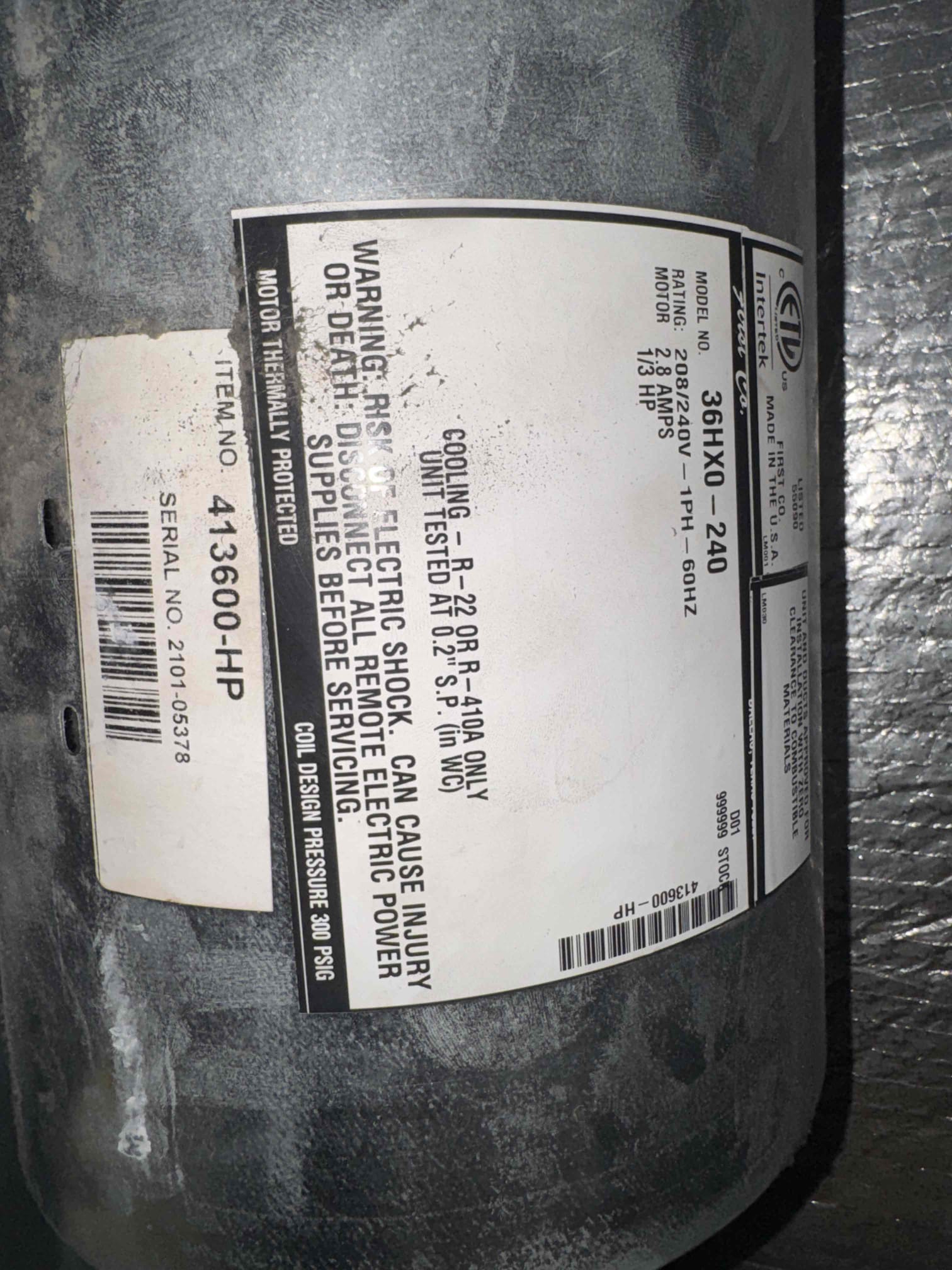 I inspected the fan coil and identified a leak originating from the condensate water drain pan. Upon further examination, I discovered that the primary copper condensate drain line was clogged, hindering proper drainage. I traced the line's exit path and found it led beneath the bathroom sink. To resolve the issue, I recommended clearing the line using a nitrogen blowout method. Additionally, I suggested installing pan tabs to prevent future buildup and ensure efficient drainage. This approach will help maintain the system's performance and prevent similar issues in the future.