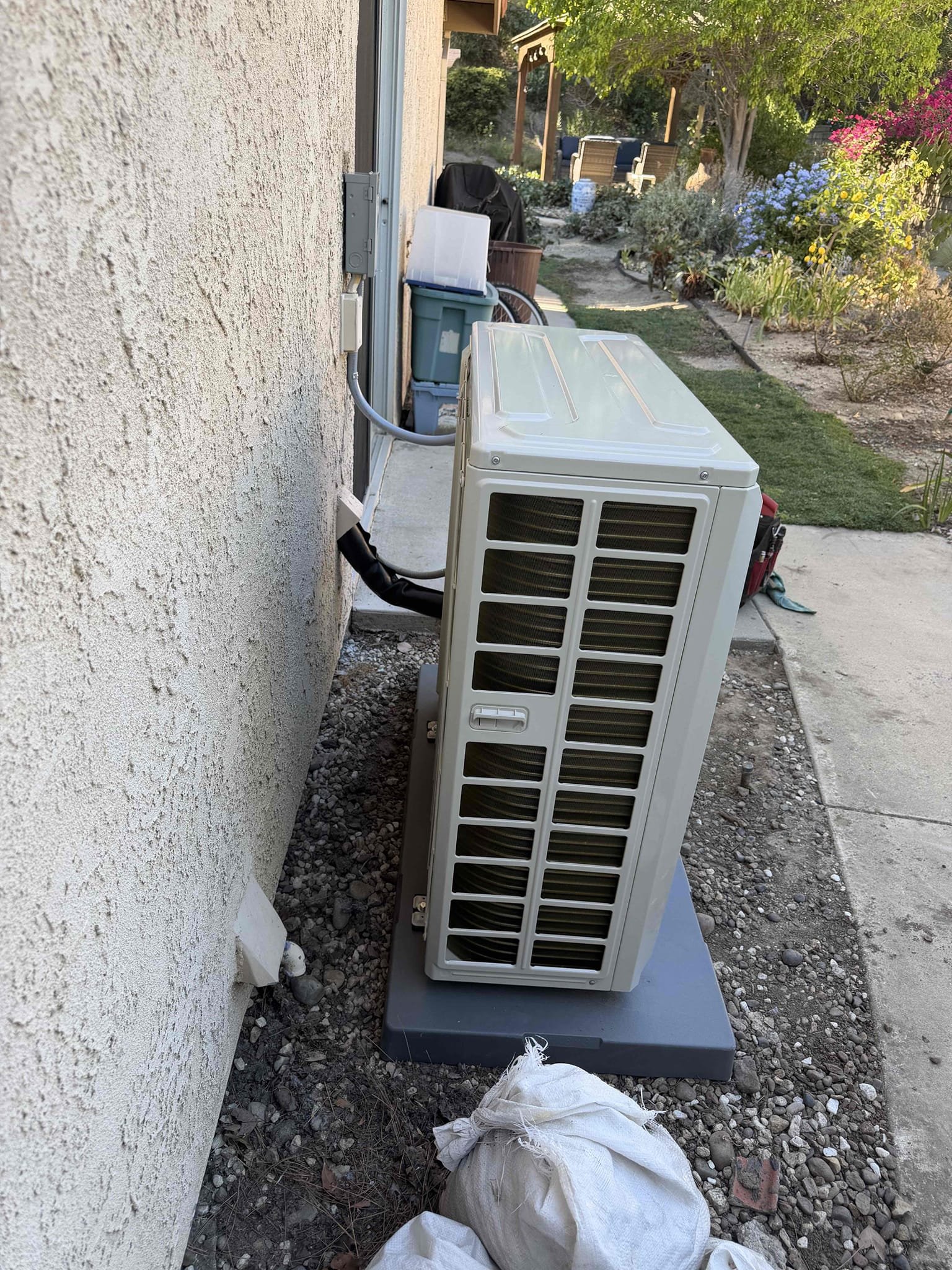 $1000 deposit, 70% upon arrival, and the balance upon startup. A 4% credit card fee applies. I installed a Carrier Comfort 4 TON Up To 15.2-18 SEER2 Inverter Heat Pump Condenser R454B, along with a Carrier Residential Warranty. The system includes a 4 TON 48K BTU Air Handler Unit with a Side Discharge R454B, dual voltage, and a WiFi Thermostat. Additional services included CAP GAS LINE, blow-out of the existing condensation line, condenser pad, disconnect box, electrical power whip, breaker, filter base, FAU power cord, flush line-set, insulated return cavity, supply plenum, SS2-Secondary Safety Switch, LA County Permit, and HERS Testing.