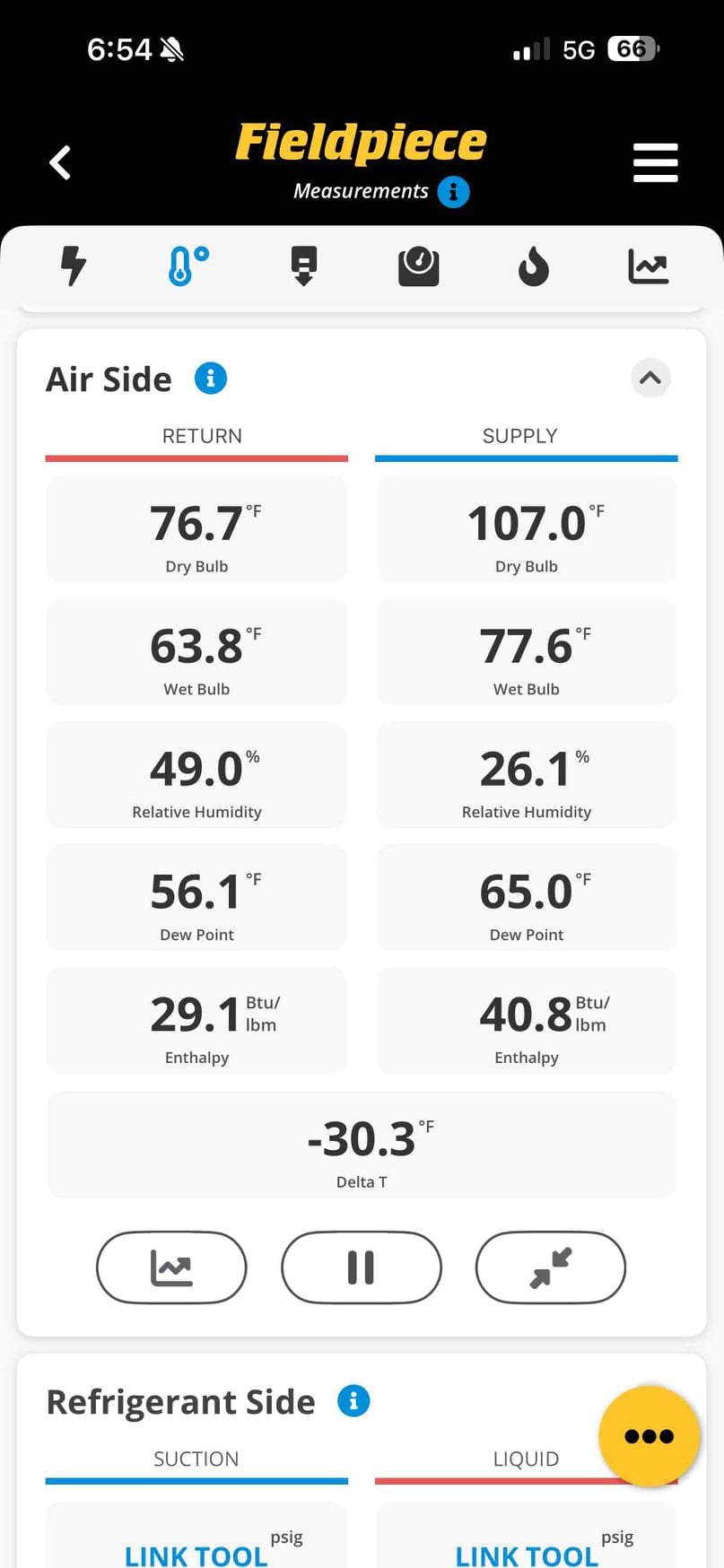 I performed preventive maintenance on a Trane furnace. Upon arrival, I inspected the unit and found it was heating properly, achieving a 30° temperature split. The air filters were checked and did not require replacement at this time. I then tested the cooling function, achieving an 18° temperature split. Refrigerant levels were verified to be within the optimal range. Throughout the inspection, I ensured all components were functioning correctly and efficiently. The system was left in optimal working condition, providing assurance of reliable performance for the homeowner.