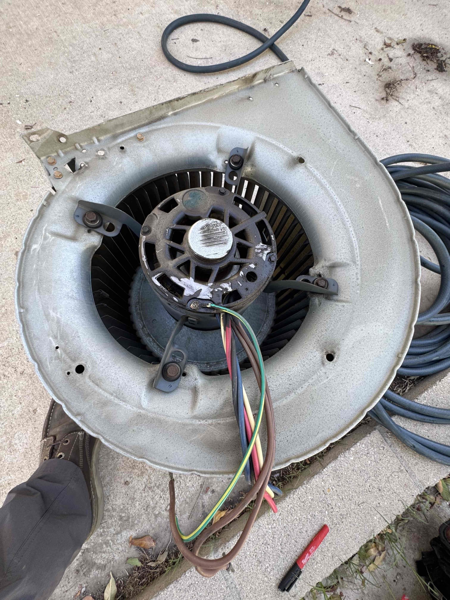 I completed the approved indoor airflow improvements by removing both blower assemblies and meticulously deep-cleaning the blower wheels and housings to eliminate accumulated dirt and buildup. After cleaning, the assemblies were reinstalled. I replaced all four heavily restricted return-air filters, installed a new 10 MFD blower motor run capacitor, and upgraded the staff office supply register for better airflow. Both HVAC systems were reassembled and confirmed operational. I completed the approved indoor airflow improvements by removing both blower assemblies and meticulously deep-cleaning the blower wheels and housings to eliminate accumulated dirt and buildup. After cleaning, the assemblies were reinstalled. I replaced all four heavily restricted return-air filters, installed a new 10 MFD blower motor run capacitor, and upgraded the staff office supply register for better airflow. Both HVAC systems were reassembled and confirmed operational.