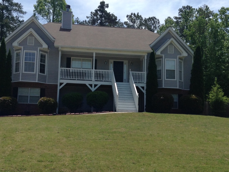 Powder Springs, GA - Re-roofing done in a cedar brown color shingles Powder Springs, GA - Re-roofing done in a cedar brown color shingles