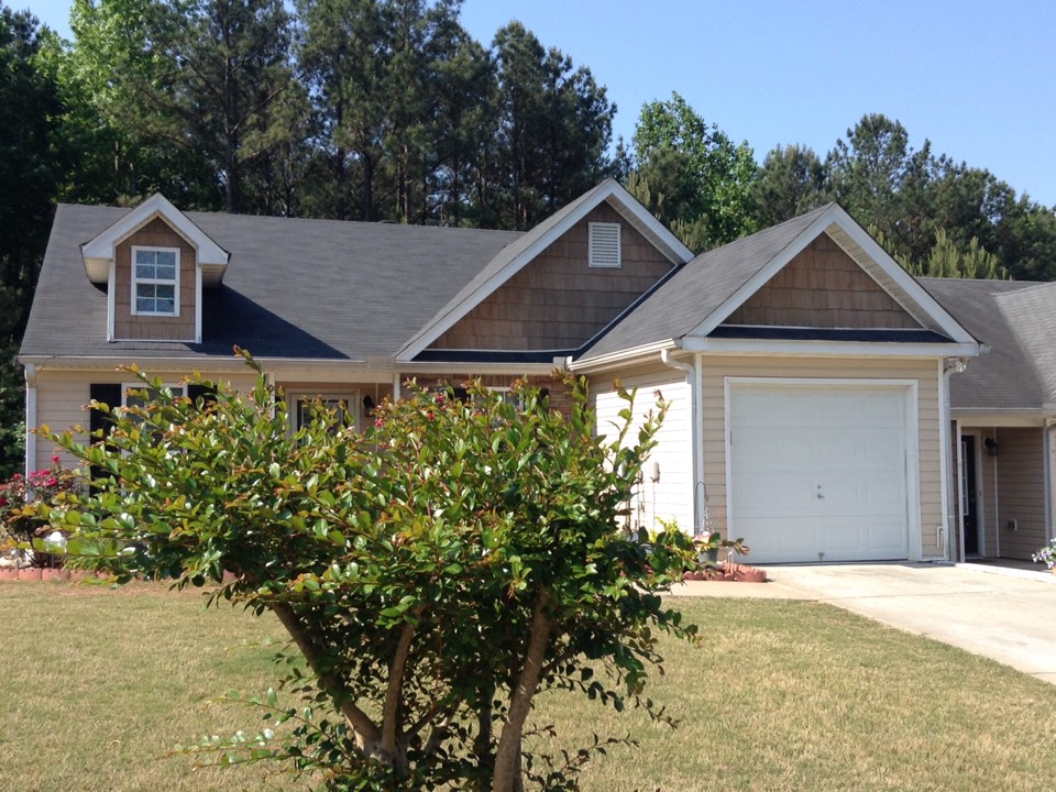 Union City, GA - Reroofing done in moire black color shingles Union City, GA - Reroofing done in moire black color shingles