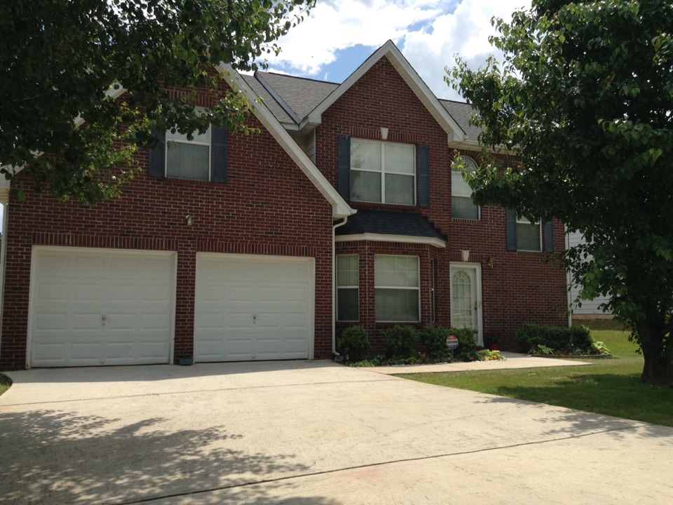 Fairburn, GA - Roof replacement done in moire black color shingles Fairburn, GA - Roof replacement done in moire black color shingles