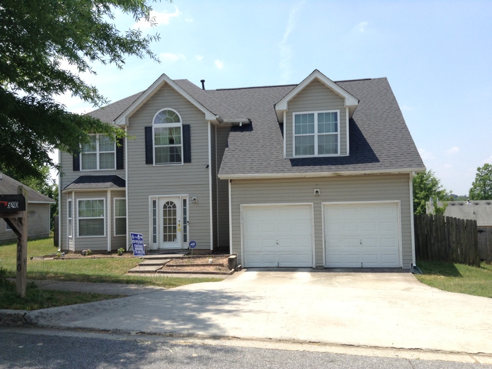 Snellville, GA - Re-roofing done in moire black color shingle Snellville, GA - Re-roofing done in moire black color shingle