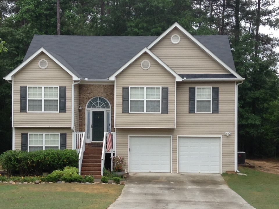 Loganville, GA - Reroofing done in Moire black color shingles Loganville, GA - Reroofing done in Moire black color shingles