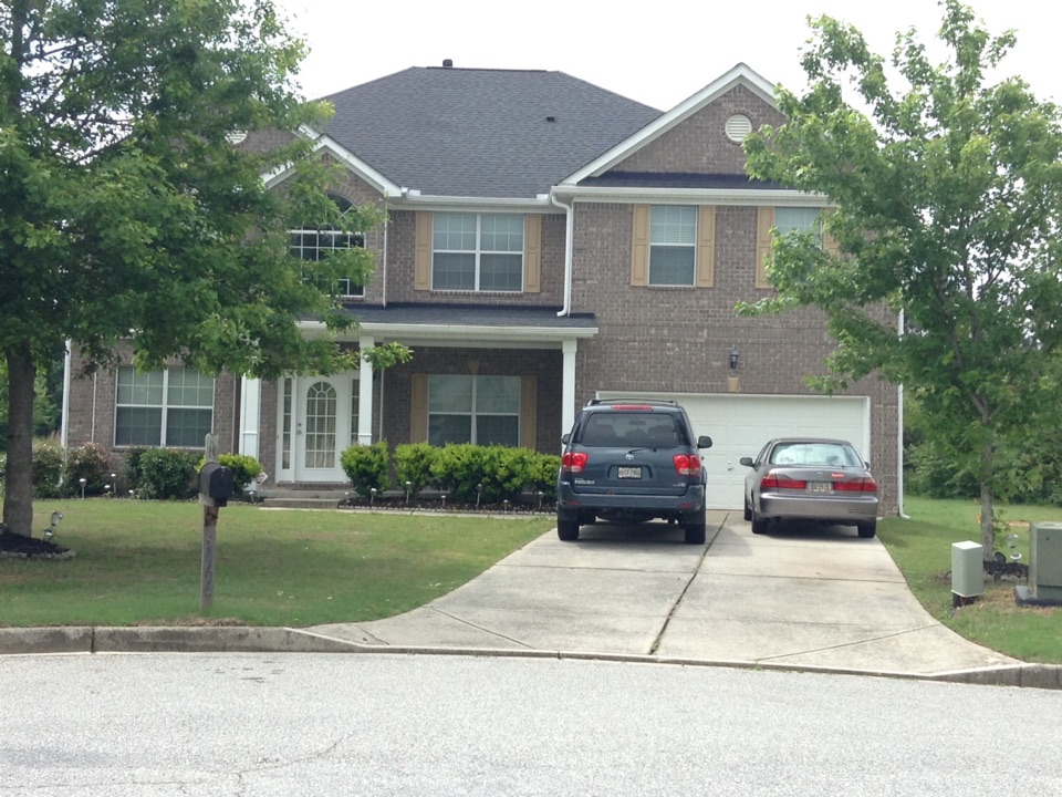 Powder Springs, GA - Reroofing done in moire black color shingles Powder Springs, GA - Reroofing done in moire black color shingles