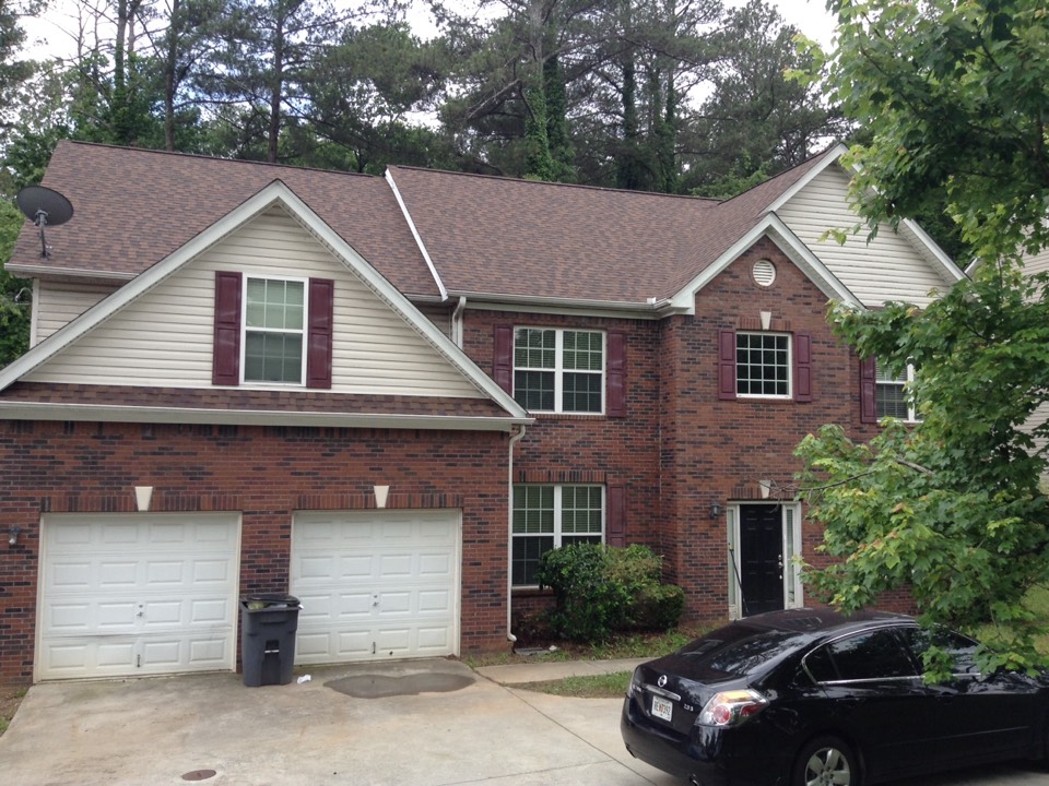 Austell, GA - Re roofing done in cedar brown color shingles Austell, GA - Re roofing done in cedar brown color shingles