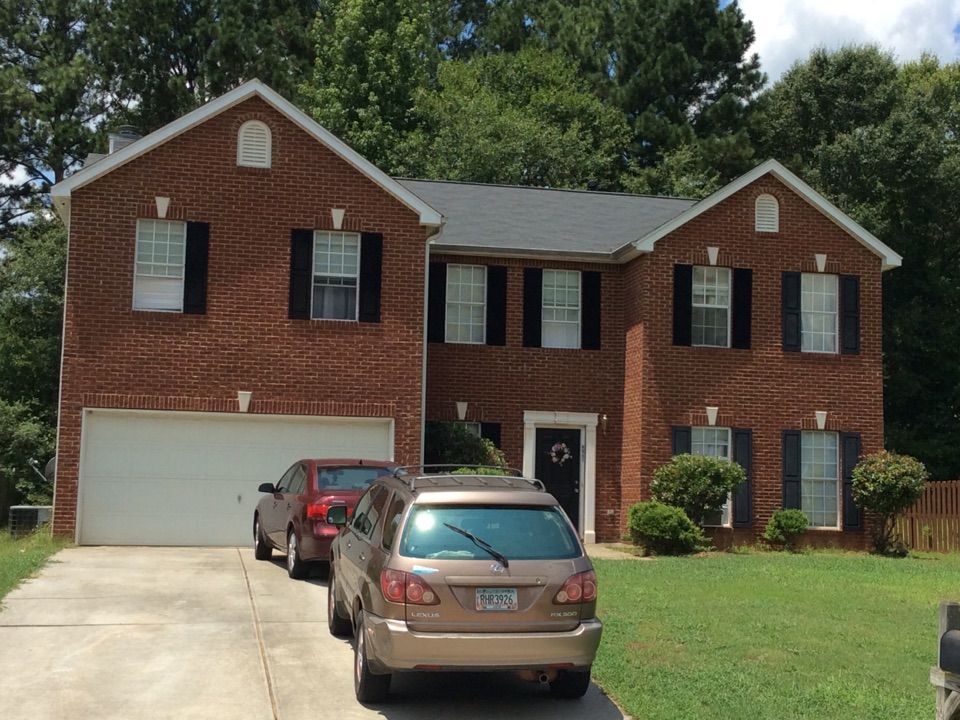 Jonesboro, GA - Re roofing done in moire black color shingles Jonesboro, GA - Re roofing done in moire black color shingles