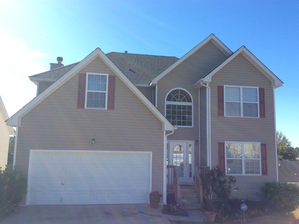 Snellville, GA - Roof replacement done in Morrow black color shingles Snellville, GA - Roof replacement done in Morrow black color shingles