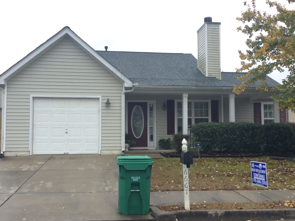 Lithonia, GA - Roof replacement done in Weatherwood color shingles Lithonia, GA - Roof replacement done in Weatherwood color shingles