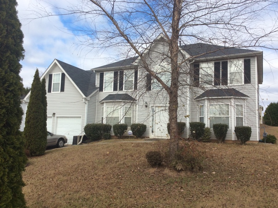 Stone Mountain, GA - Roof replacement done in moire black colore shingles Stone Mountain, GA - Roof replacement done in moire black colore shingles
