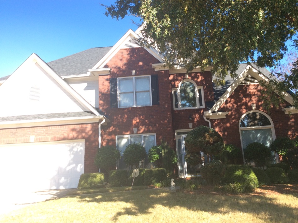 Powder Springs, GA - Roof replacement done in moire black color shingles Powder Springs, GA - Roof replacement done in moire black color shingles
