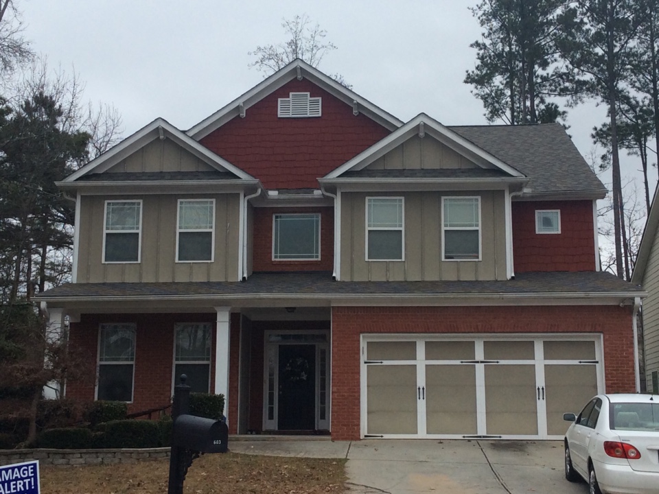 Lilburn, GA - Roof replacement done in the Weatherwood color shingles Lilburn, GA - Roof replacement done in the Weatherwood color shingles