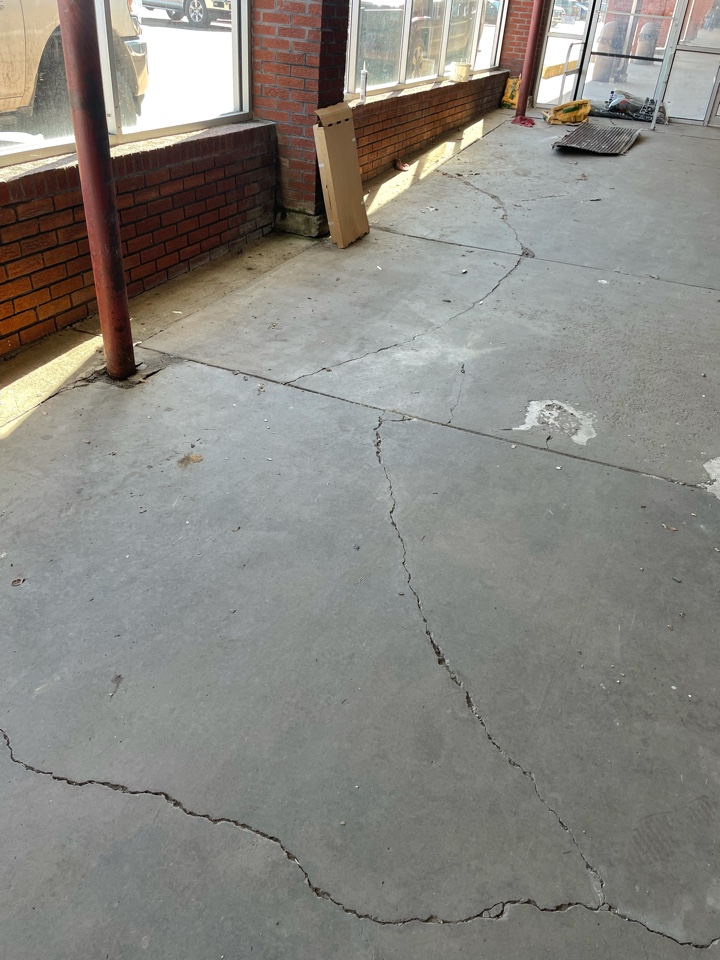 This customer is looking for a flake system and concrete repair work for their business entrance. They are excited to try our Graniflex system. Are you looking to add a decorative concrete coating to your concrete? We can help.