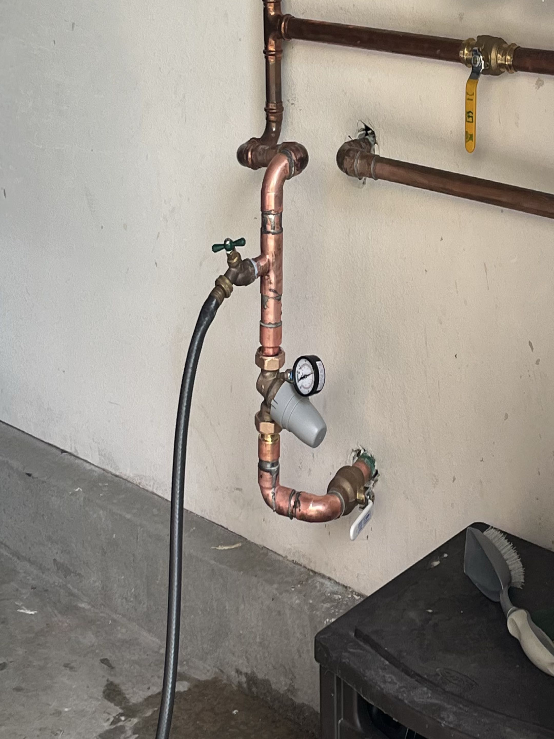 George plumbing installed new riser with ball valve and pressure regulator as well as whole home filtration system. George plumbing also installed multiple angle stops throughout the home. All work was thoroughly inspected for leaks and backed by warranty.