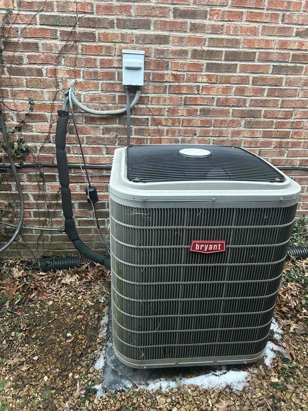 Responded to no heat complaint for Bryant heat pump system showing "system fault 89 Compressor Inverter" error code. Diagnosed electrical supply issues during inspection, confirming normal line voltage of 239.2V to outdoor unit with Fluke 376 FC meter. Determined inverter board failure was preventing compressor operation. Replaced faulty inverter control board and verified proper system operation through complete heating cycle test.