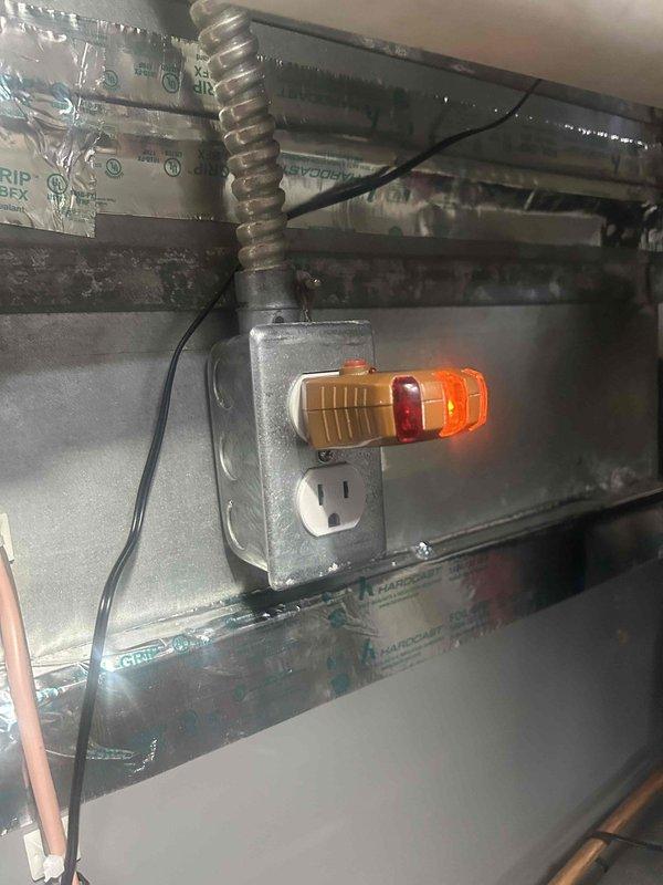 Removed wall switch for furnace and installed a duplex receptacle in its place. Disconnected feed wire from switch, installed pigtail, then wired pigtail to furnace and connected to the new duplex receptacle. Verified proper operation of the installation with furnace successfully powered through the new electrical configuration.