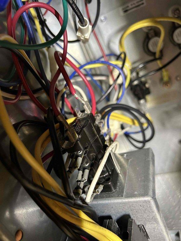 Responded to follow-up service call for temperature control issue (system not maintaining 68°F setpoint). Inspected electrical components, including control panel connections and relay assembly. Verified proper wire terminations and electrical functionality. System now operating correctly and maintaining desired temperature.