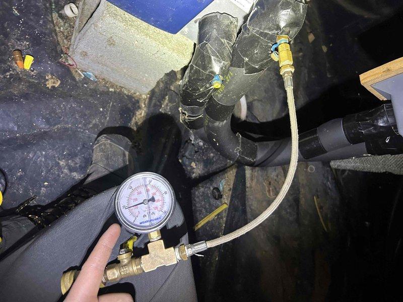 Completed scheduled maintenance on three HVAC systems (two geothermal units and one conventional) per Care Plan agreement. Performed electrical diagnostics with clamp meter, recording amperage readings of 5.09 on the Comfort Alert circuit board. Conducted pressure testing of refrigerant lines, inspected ductwork, and verified system operation. Customer-supplied filters were installed: (2) 20x25x5 Lennox x6673 and 16x25x5 Lennox x6670.