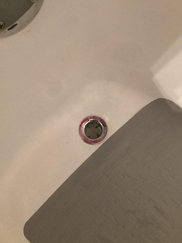 Conducted plumbing inspection as requested per PSA. Examined bathroom fixtures, including sink and toilet. Noted minor reddish discoloration around sink drain that may require future attention, but all fixtures currently functioning normally with no active leaks observed.