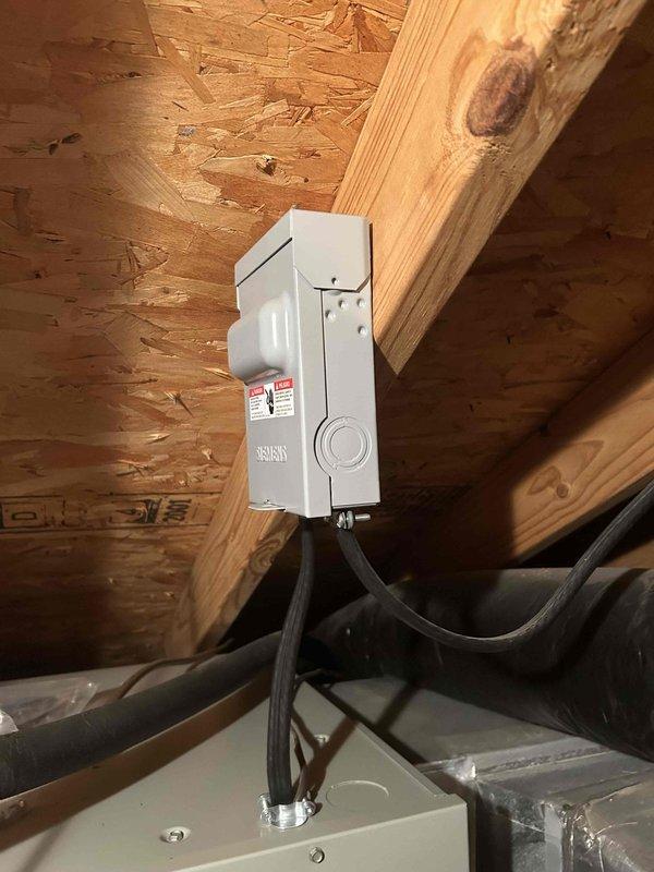 Successfully installed a complete Trane 2-ton, 17.1 SEER2 multi-stage heat pump system with a Trane 5TEM6B03 indoor air handler and 7.5kw auxiliary heat kit. Work included mounting equipment on new outdoor pad with snow legs, installing electrical disconnect and whip, adding auxiliary drain pan with overflow sensor, enlarging existing return grille, upgrading return flex to 16" (or dual 12"), reconnecting to existing ductwork and lineset with flushing, and setting up the Honeywell WiFi thermostat.