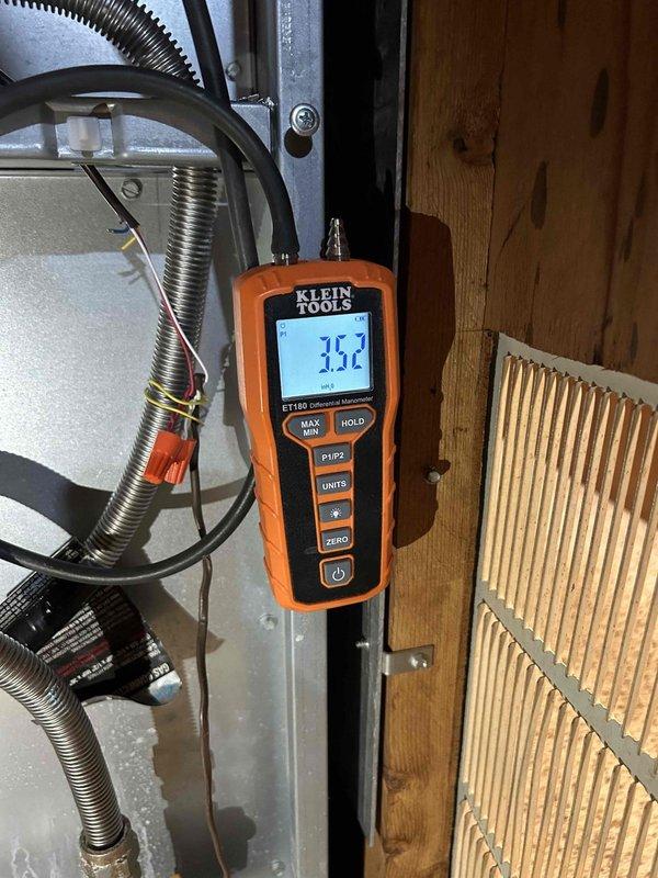 Responded to customer no heat complaint after previous MTU service and ignitor replacement in June. Diagnosed faulty flame sensor as cause of heating failure. Replaced flame sensor and verified system operation with proper temperature readings of 75.2°F using digital temperature meter.