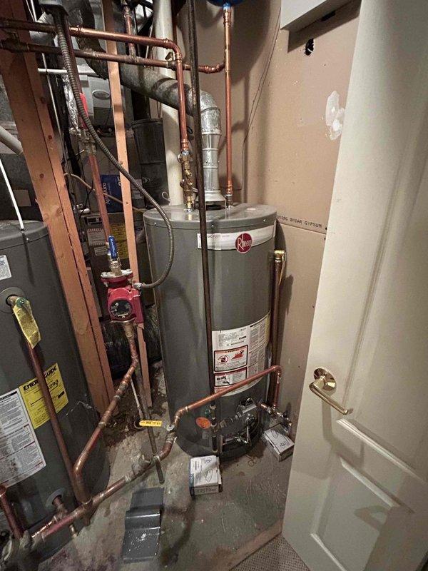 Completed faucet cartridge replacement in the upstairs bathroom and rebuilt the tank-to-bowl gasket assembly on the basement toilet. Both fixtures were thoroughly tested to ensure proper operation and leak-free performance.