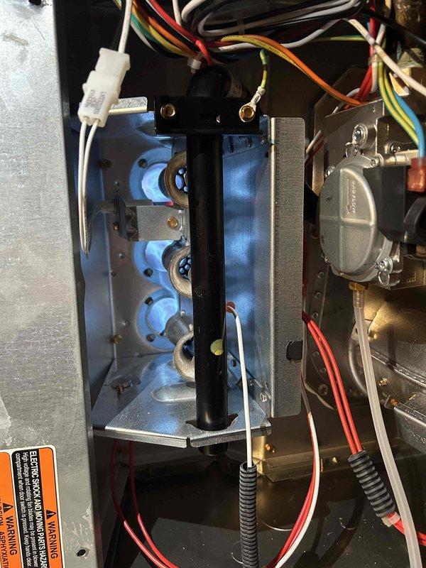 Completed HVAC maintenance on two newly installed systems under Care Plan Tune Up agreement. Performed comprehensive inspection and diagnostic testing of attic-mounted AC and gas furnace units, with pressure differential measurements documented at -5.10. Verified proper electrical connections and system components in good working condition.