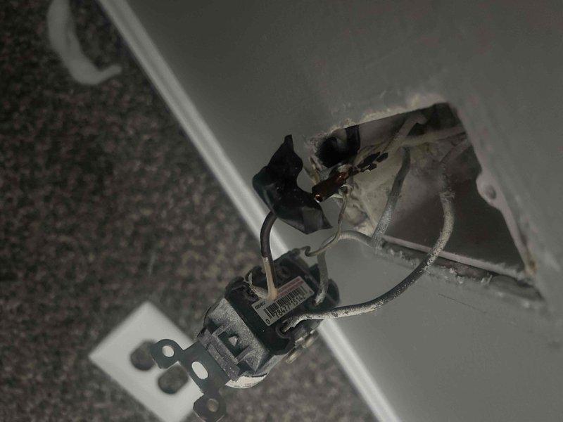 Responded to service call for non-functioning bedroom outlets. Performed diagnostic inspection revealing faulty wiring connections in the electrical junction box. Accessed ceiling and wall electrical boxes, rewired connections properly, and verified functionality of previously non-operational outlets. All work completed to code specifications.