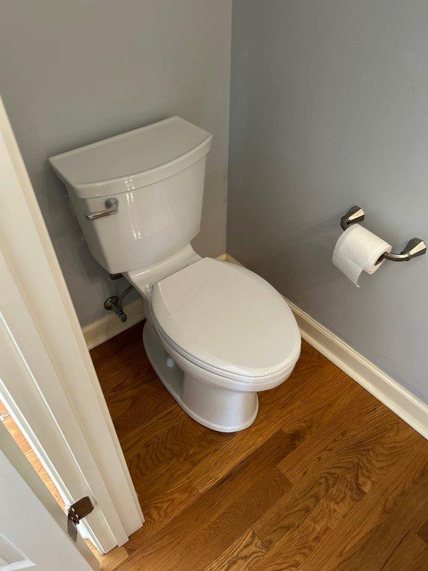 Successfully completed toilet replacement service per ALCollect requirements. Installed new white porcelain toilet with proper water supply connections using braided stainless steel supply line. Final inspection confirmed proper installation with no leaks and fully operational fixture.