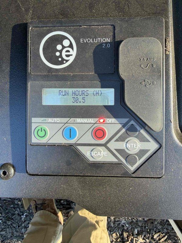 Performed complete maintenance service on a 14kW Titanium Generator (Model #00722510, Serial #3015771753) with Evolution 2.0 control system. Unit inspection showed 30.5 run hours and good physical condition. Maintenance included replacing spark plugs, air filter, and oil filter, plus conducting comprehensive electrical connection tests on both high and low voltage circuits. Generator successfully tested in both manual and automatic modes under load.