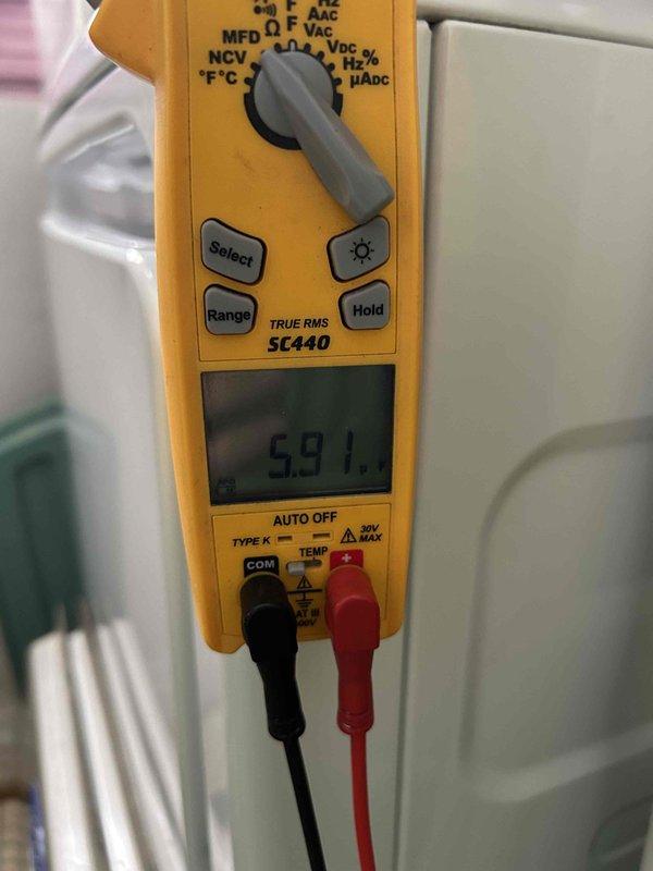 Diagnosed furnace issue after customer reported continued fault code despite previous flame sensor and igniter replacement. Tested and replaced faulty capacitor (measured at 5.91 MFD using Fieldpiece SC440 multimeter), restoring proper system operation.