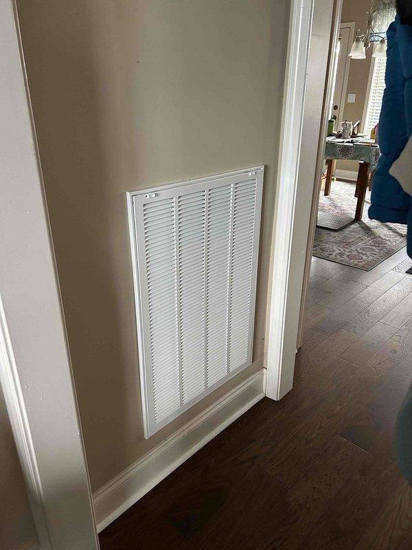 Successfully completed installation of a Carrier two-stage HVAC system on the second floor, including a 70K BTU 80% two-stage gas furnace (58TP0B070V14), 3-ton two-stage AC unit (26TPA836W003), and matching evaporator coil (CVAMA3617XMA). Enlarged return filter grille to 20x30, installed digital thermostat, and repaired kinked flex runs to optimize system performance.