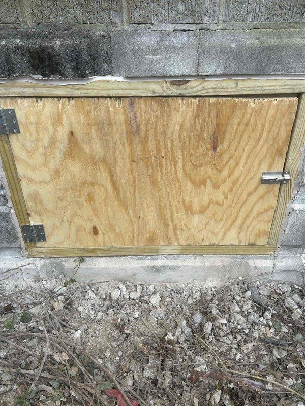 Successfully installed a complete HVAC system featuring a Bryant 97% 60K BTU two-stage gas furnace, 2-ton 14.3 SEER2 AC unit with matching evaporator coil, and digital thermostat. Created a new crawl space access door using treated lumber and constructed floor returns with untreated framing materials, replacing the existing floor furnace opening. System includes condensate pump, UV-Reme Halo air purification system, and new gas line installation.