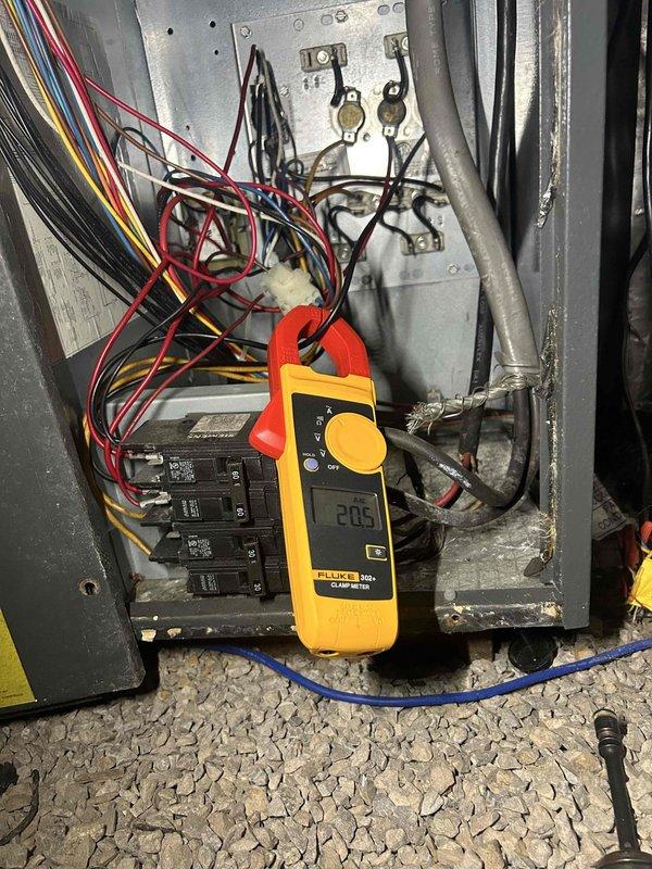 Performed Care Plan Tune Up on dual heat pump system with air handlers located in attic and crawlspace. Conducted electrical diagnostics with readings of 202V and 205V observed during testing. Customer-supplied filters were installed during service.
