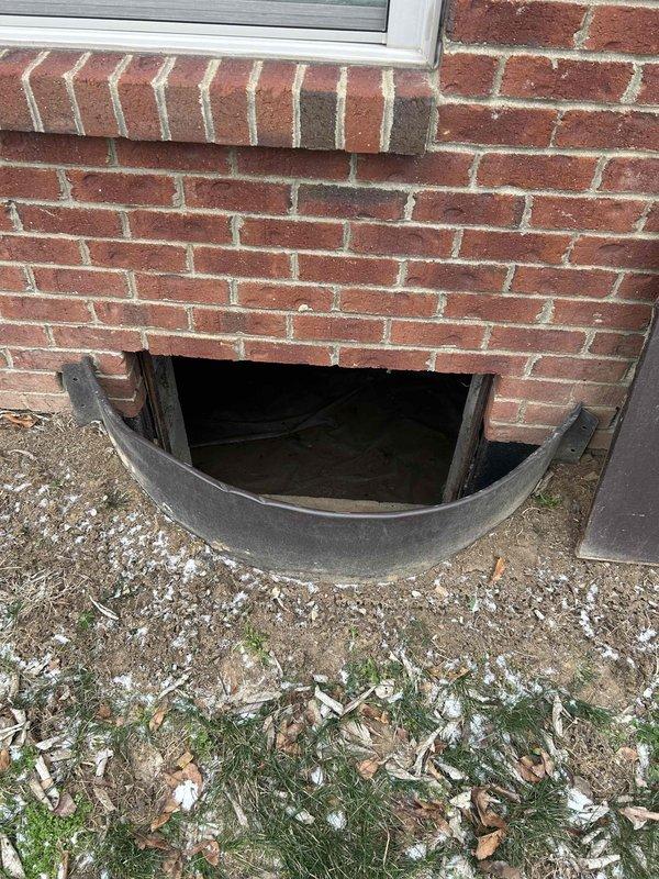 Completed warranty service for Tibbetts residence, replacing defective compressor on Lennox ML14XPT-024-230A01 outdoor unit (S/N 1922J63281) containing R-410A refrigerant. Noted damaged crawlspace access cover requiring attention.