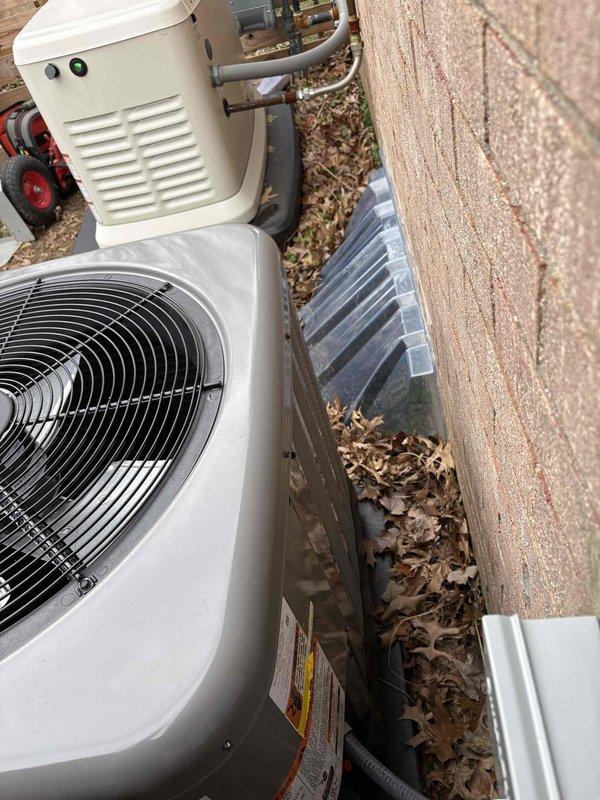 Successfully installed a complete RUUD 2.5 ton 14.3 SEER2 heat pump system with matching RUUD air handler and 10KW heat kit. Re-routed line set in closet to create additional space and connected to existing thermostat, with all components properly secured and tested for optimal performance.