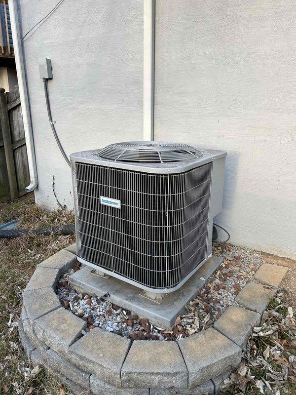 Performed routine tune-up on 5-year-old electric heat pump system, inspecting both the outdoor condenser unit and indoor air handler. Cleaned components, checked refrigerant levels, and identified the source of customer-reported "sighing sound" as minor air restriction in the return ducting. Recommended filter replacement (last changed Nov 2025) to address increased electricity consumption and eliminate noise issue.
