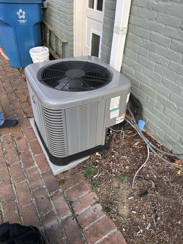 Performed comprehensive maintenance check-up on two HVAC systems (Club Duo) with units exceeding 20 years of service life. Inspected squirrel cage blower assembly for proper operation and noted normal dust accumulation. Exterior condenser unit was examined for proper installation and function, with visual inspection confirming appropriate placement on concrete pad with intact refrigerant lines.