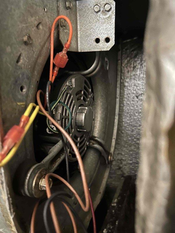 Successfully completed HVAC service repair by replacing the defective blower motor and associated capacitor as per work order. Visual inspection confirmed proper installation of the new components with all electrical connections properly secured and tested for functionality.
