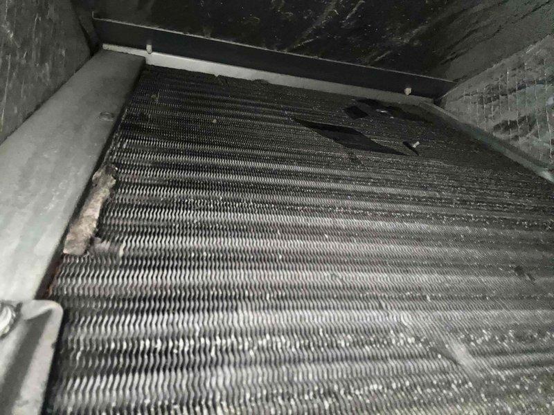 Responded to no-heat complaint for heat pump system. Inspection revealed significant dirt and debris accumulation on evaporator coil restricting proper heat transfer. Performed thorough cleaning of indoor coil and verified outdoor condenser unit was properly installed and functioning. System now operating within normal parameters with restored heating capacity.