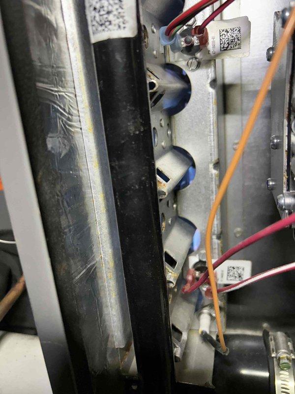 Responded to service call for dual-system residence where one gas furnace was experiencing lockout issues. Diagnosed primary system with intermittent operation (running approximately 3 minutes per hour) causing cold conditions in bedroom area. Inspection revealed flame sensor malfunction causing safety lockout. Cleaned flame sensor, verified proper ignition sequence, and restored normal heating operation to affected zones.