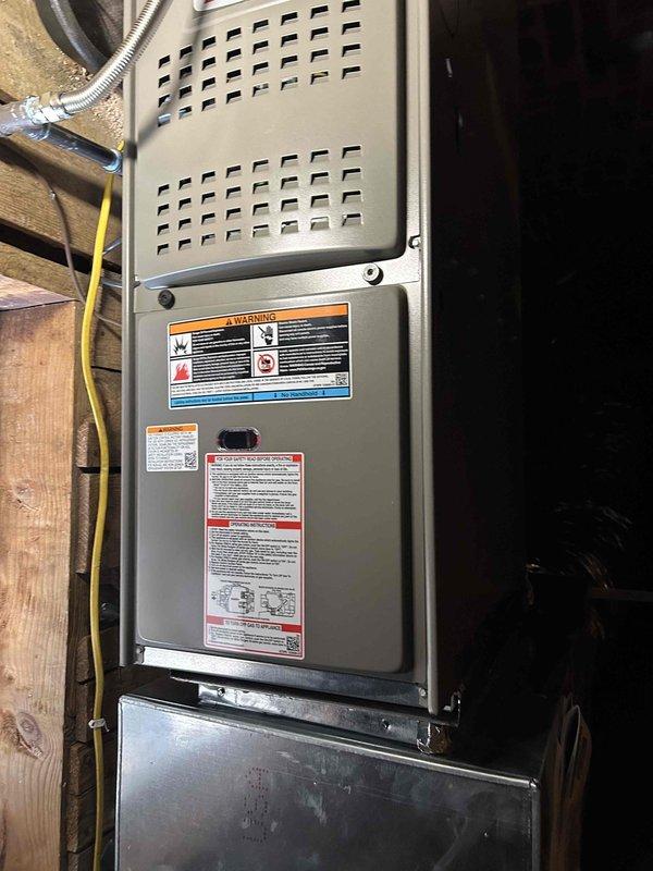 Successfully installed a complete Lennox HVAC system including a 66K BTU 80% gas furnace (ML180UH070E36AK), relocated 3-ton AC unit (ML14KC1-036-230), and new 3-ton evaporator coil (CK40HT-24A-71). System installation included new vent piping through roof, connection to existing thermostat, and all required safety components including gas/electrical shut-offs, flame roll-out protection, and SS2 coil drain safety water sensor.
